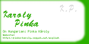 karoly pinka business card
