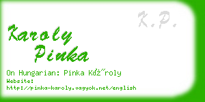 karoly pinka business card